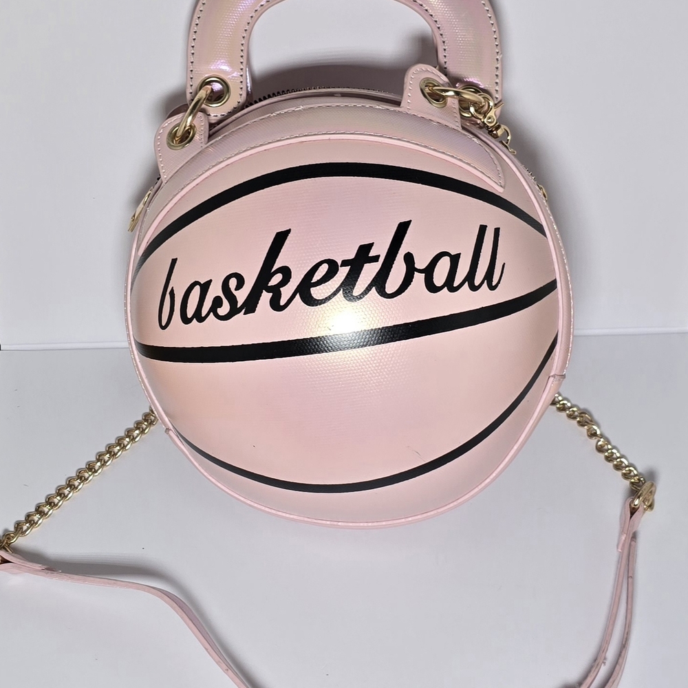 Stylish Pink Basketball Crossbody Bag